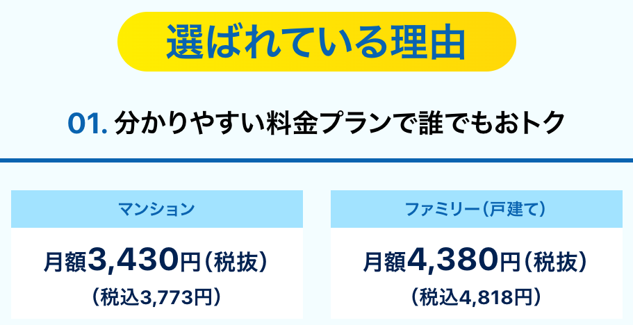 とくとくBB光の料金