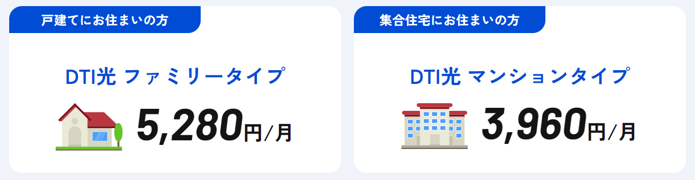 DTI光の料金