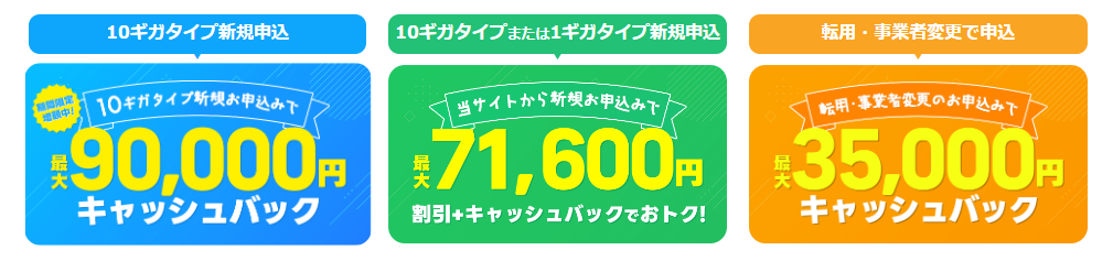 ビッグローブ光 代理店NEXTのキャンペーン