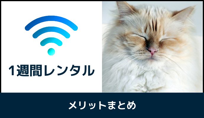 1週間レンタルできるポケット型WiFiのメリット