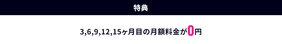 5G CONNECTの月額料金5ヶ月分無料特典