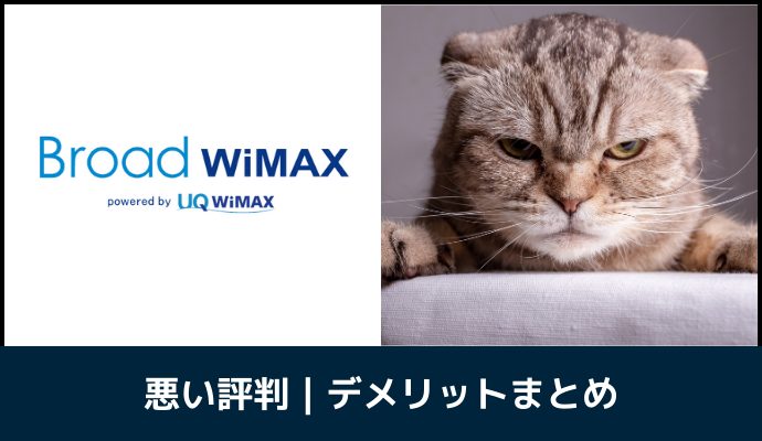 Broad WiMAXの悪い評判・デメリットを解説