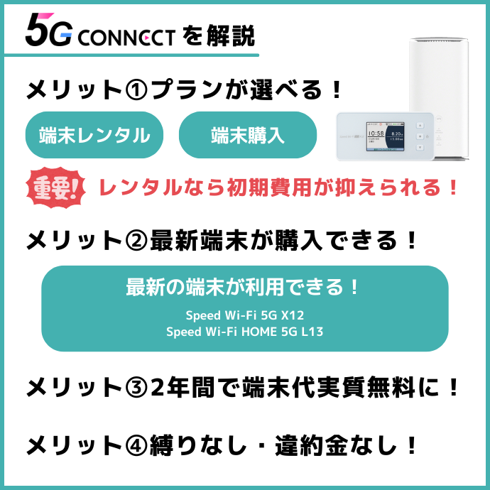 5G CONNECTの特徴を解説