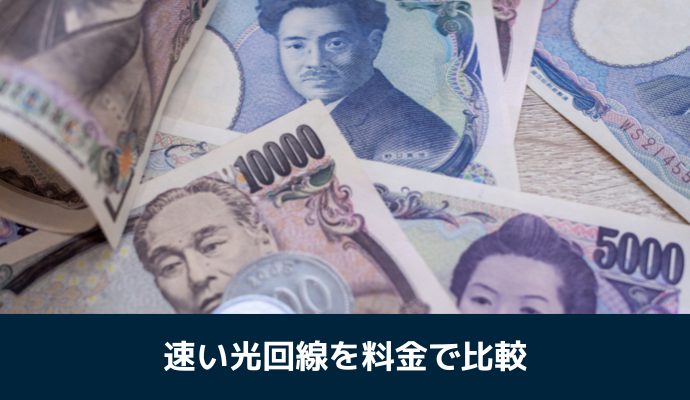 速い光回線を料金で比較