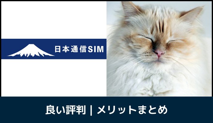 日本通信SIMの良い評判・口コミ・メリットを解説