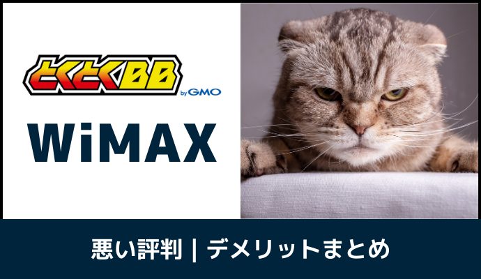 GMOとくとくBB WiMAXのデメリットを解説