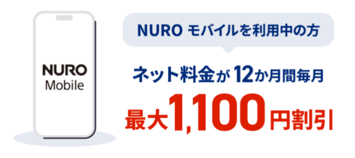 NURO光セット割特典（NUROモバイル既存ユーザー）