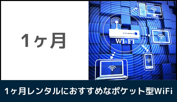 1ヶ月レンタルにおすすめのポケット型WiFi