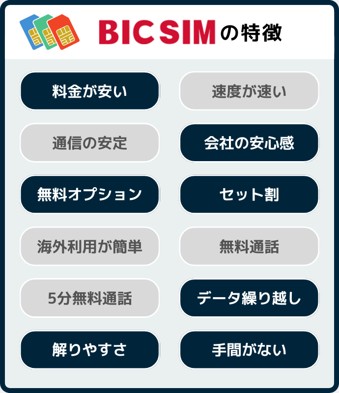 BIC SIMの特徴を解説