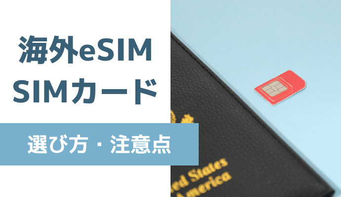 海外eSIM・SIMカードの選び方