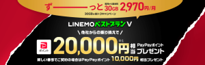 LINEMOベストプランV対象！PayPayポイントプレゼントキャンペーン